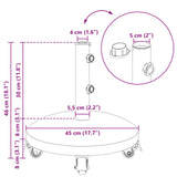 vidaXL Parasolvoet voor 40-50 mm paal 26.75 kg Zwart Graniet en RVS