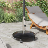 vidaXL Parasolvoet voor 40-50 mm paal 26.75 kg Zwart Graniet en RVS