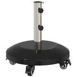 vidaXL Parasolvoet voor 40-50 mm paal 26.75 kg Zwart Graniet en RVS