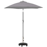 vidaXL Parasolvoet voor 40-50 mm paal 26.75 kg Zwart Graniet en RVS