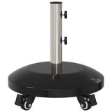 vidaXL Parasolvoet voor 40-50 mm paal 26.75 kg Zwart Graniet en RVS