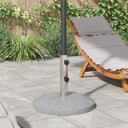 vidaXL Parasolvoet voor 40-50 mm paal 26.75 kg Zwart Graniet en RVS