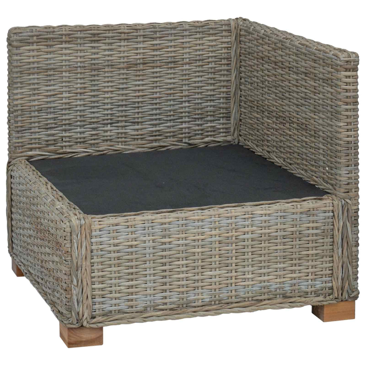 vidaXL Hoeksofa met kussens GENDT Natuurlijk Riet Naturel