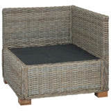 vidaXL Hoeksofa met kussens GENDT Natuurlijk Riet Naturel