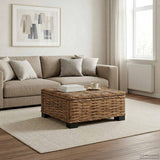 vidaXL Salontafel GENDT Natuurlijk Riet Naturel 67 x 60 x 30 cm