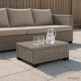 vidaXL Salontafel GENDT Natuurlijk Riet Naturel 67 x 60 x 30 cm