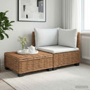 vidaXL 2 st Rieten Loungeset met Kussens GENDT Natuurlijk Riet Naturel