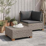 vidaXL 2 st Rieten Loungeset met Kussens GENDT Natuurlijk Riet Naturel