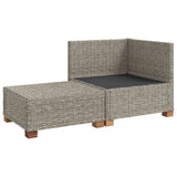 vidaXL 2 st Rieten Loungeset met Kussens GENDT Natuurlijk Riet Naturel