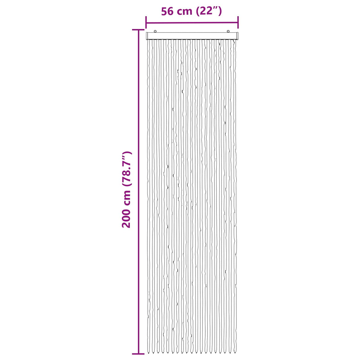 vidaXL Vliegengordijn 90x220 cm chenille beige en lichtbruin