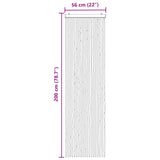 vidaXL Vliegengordijn 90x220 cm chenille beige en lichtbruin