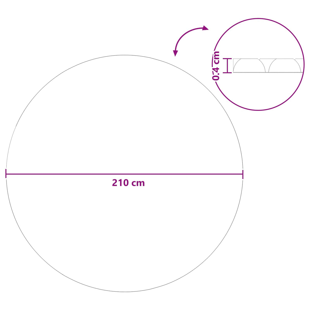 vidaXL Solar zwembadfolie drijvend rond 250 cm PE blauw