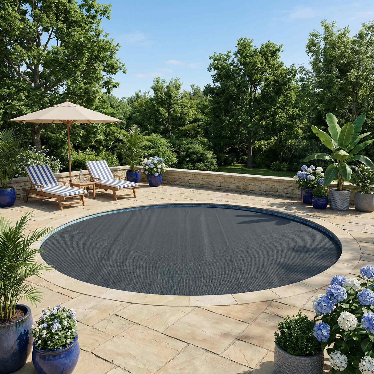 vidaXL Solar zwembadfolie drijvend rond 250 cm PE blauw