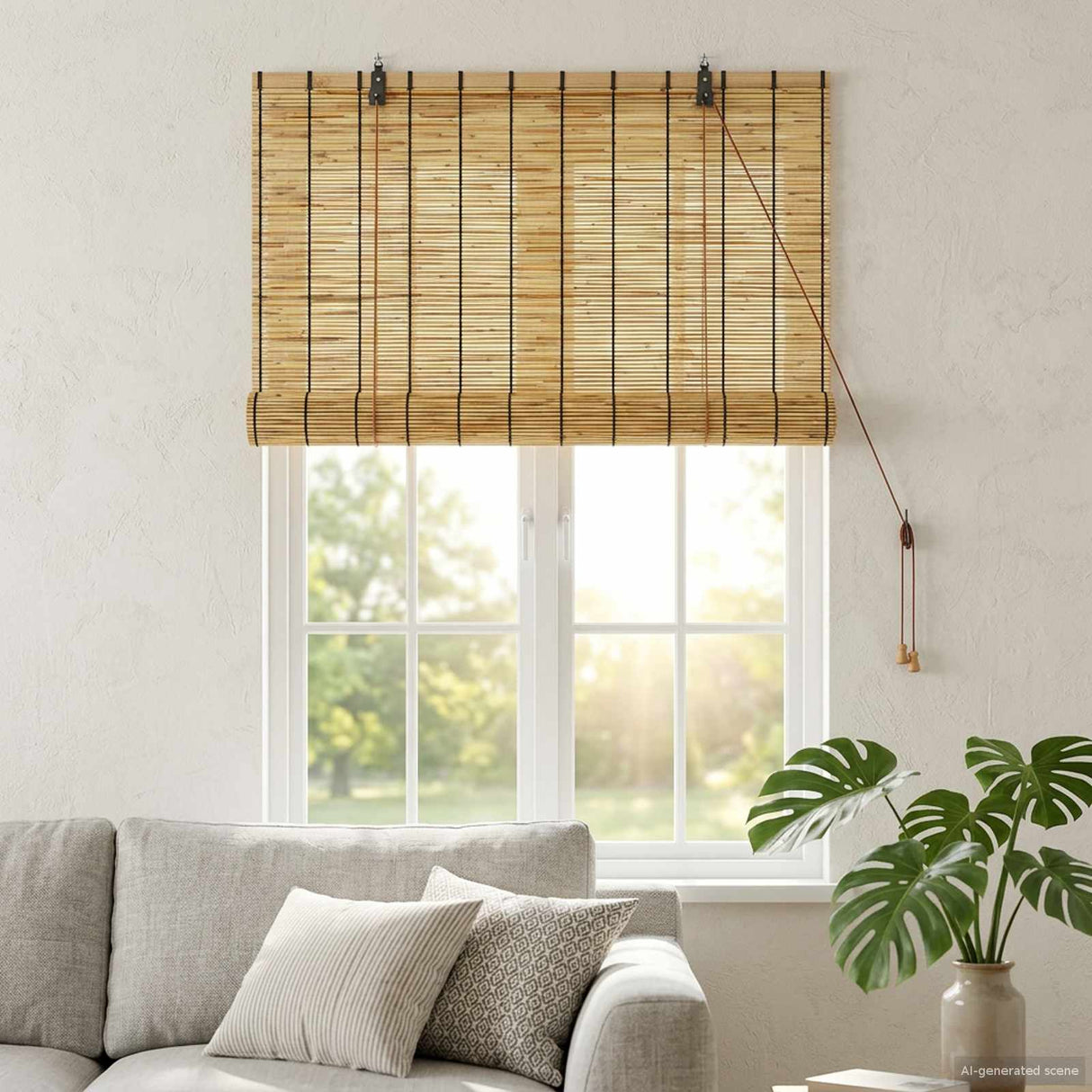 vidaXL Rolgordijn Naturel 60 x 160 cm Riet