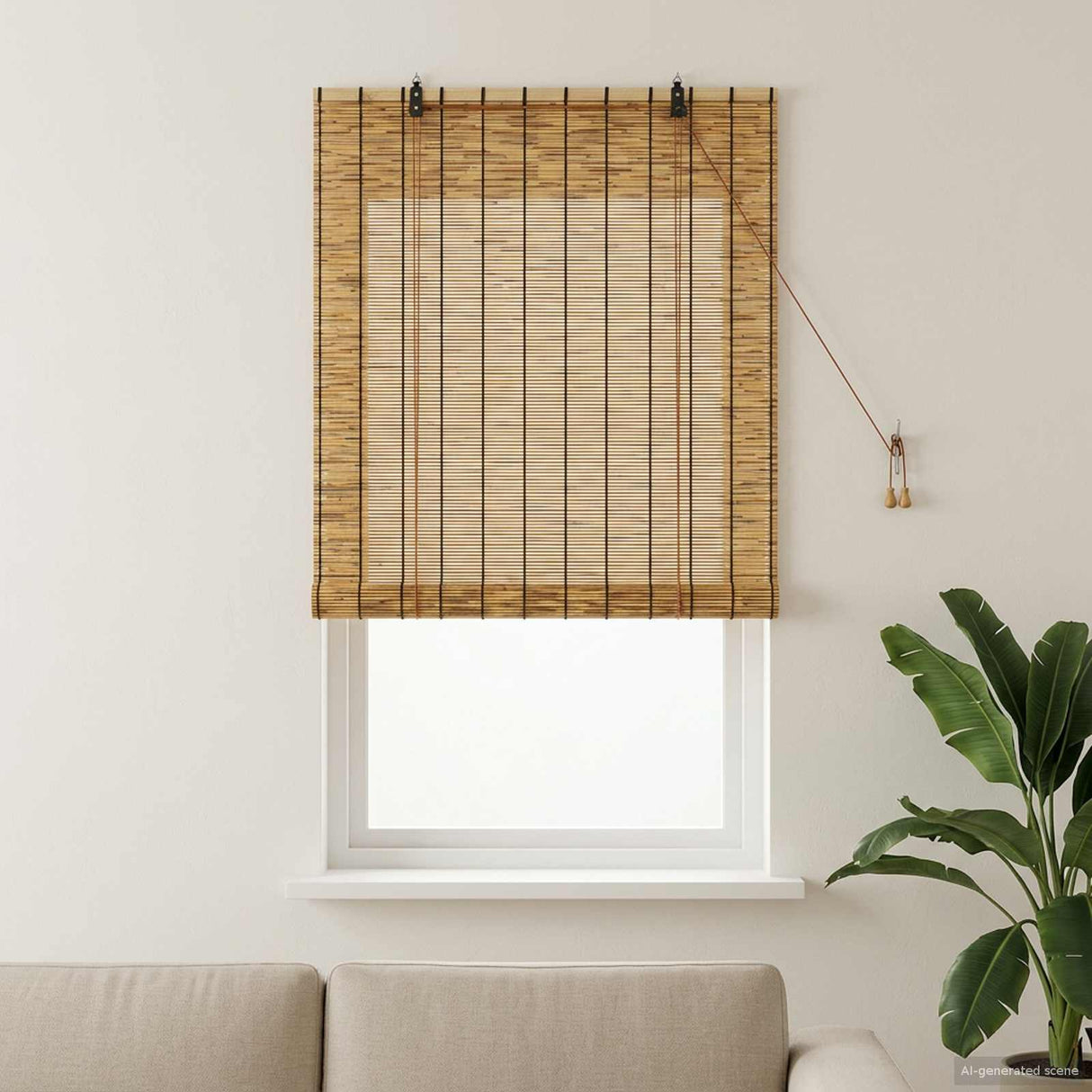 vidaXL Rolgordijn Naturel 60 x 160 cm Riet