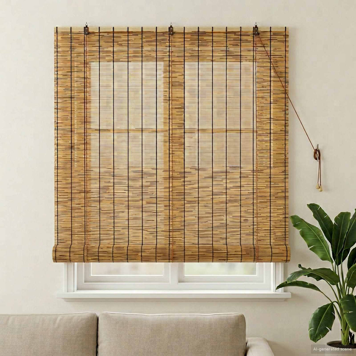 vidaXL Rolgordijn Naturel 60 x 160 cm Riet