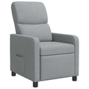 vidaXL Recliner Light Grey Fabric