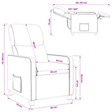 vidaXL Recliner Light Grey Fabric