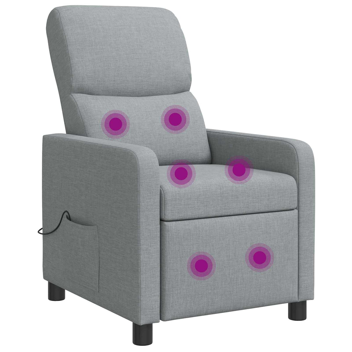 vidaXL Recliner Light Grey Fabric