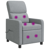 vidaXL Recliner Light Grey Fabric