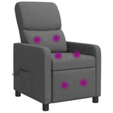 vidaXL Recliner Light Grey Fabric