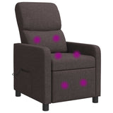 vidaXL Recliner Light Grey Fabric