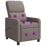 vidaXL Recliner Light Grey Fabric