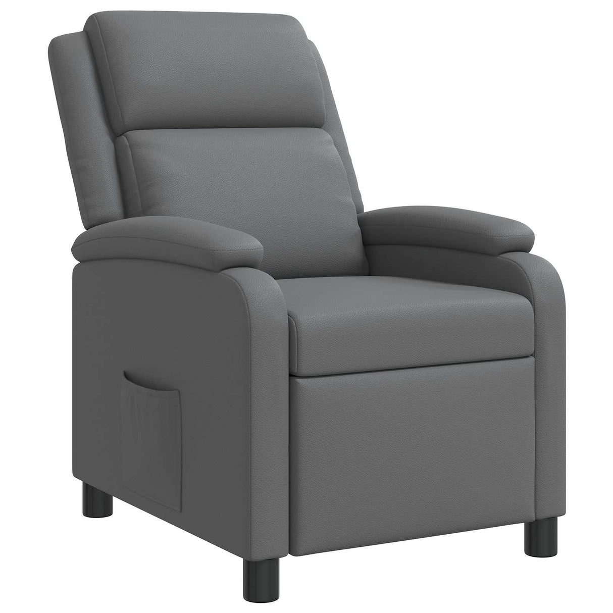 vidaXL Recliner Black Faux Leather