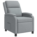vidaXL Recliner Lichtgrijs Stof