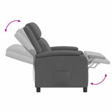 vidaXL Recliner Lichtgrijs Stof