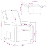 vidaXL Recliner Lichtgrijs Stof