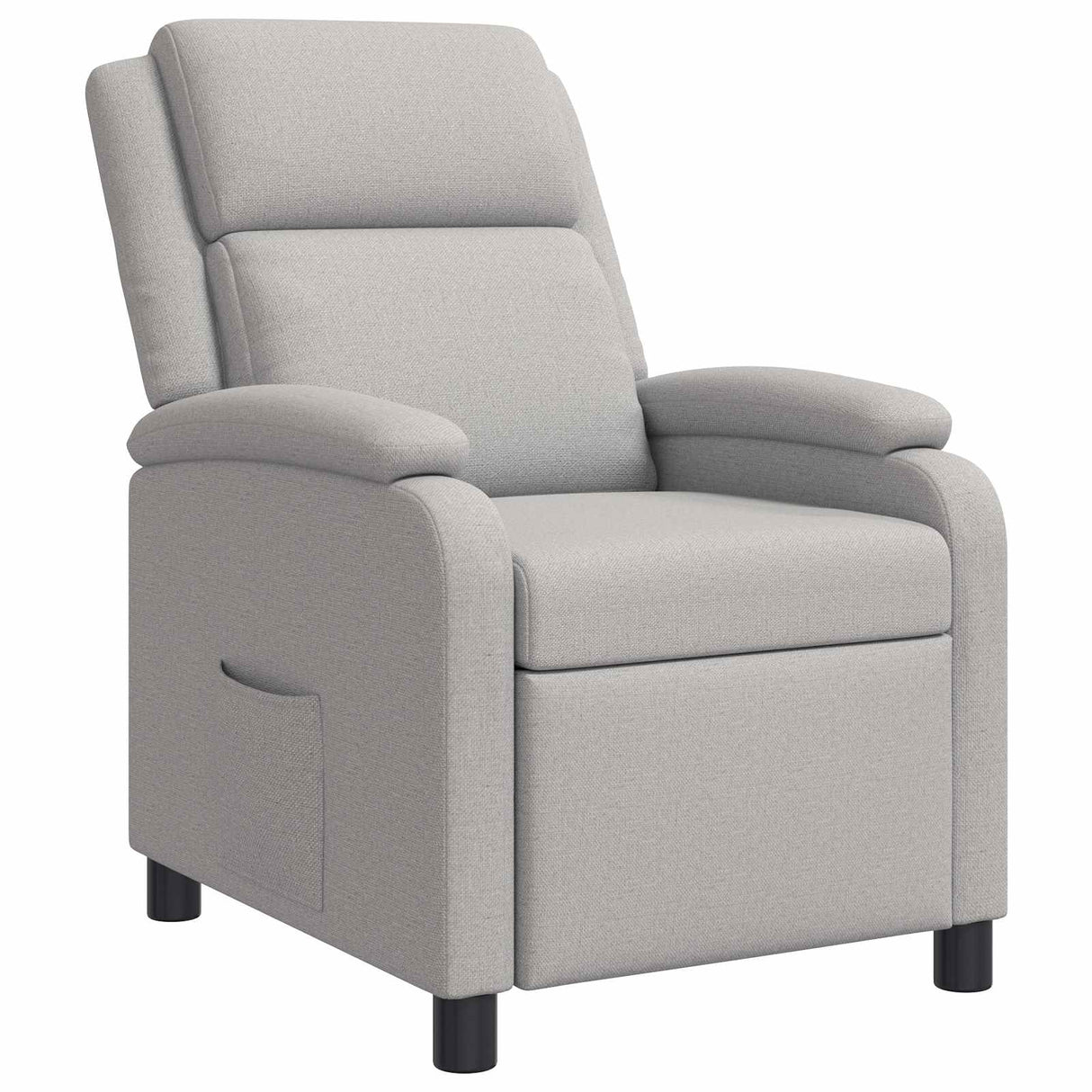 vidaXL Recliner Lichtgrijs Stof