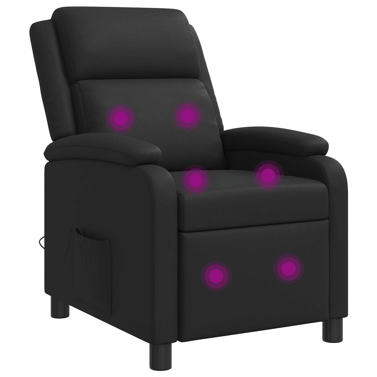 vidaXL Recliner Black Faux Leather