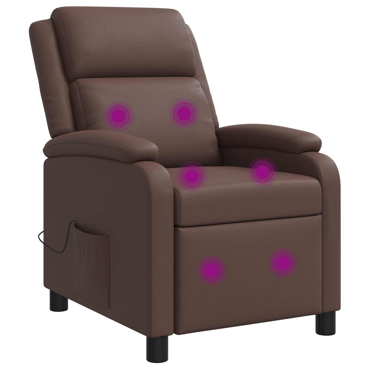 vidaXL Recliner Black Faux Leather