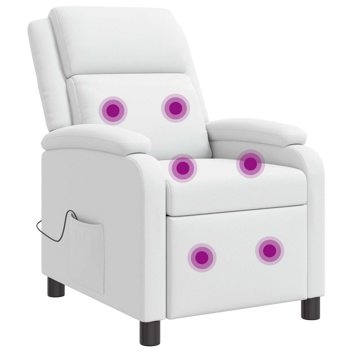 vidaXL Recliner Black Faux Leather
