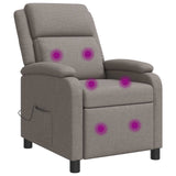vidaXL Recliner Lichtgrijs Stof