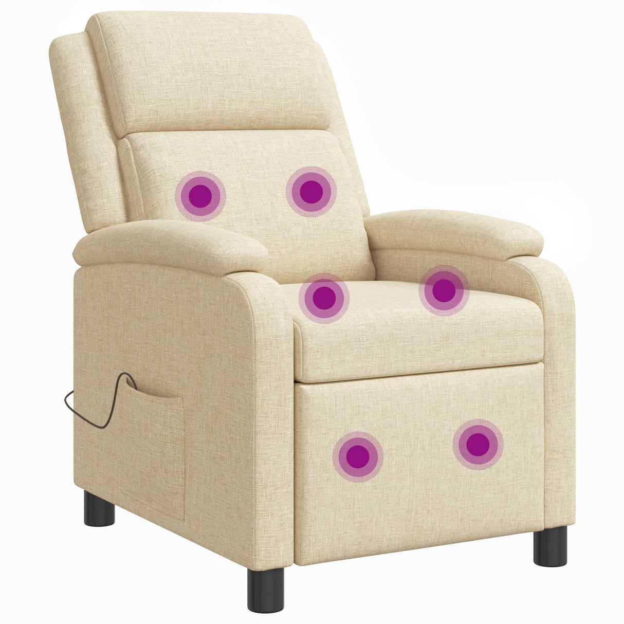 vidaXL Recliner Lichtgrijs Stof