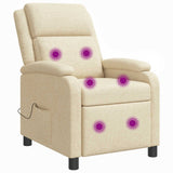 vidaXL Recliner Lichtgrijs Stof