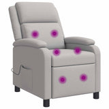 vidaXL Recliner Lichtgrijs Stof