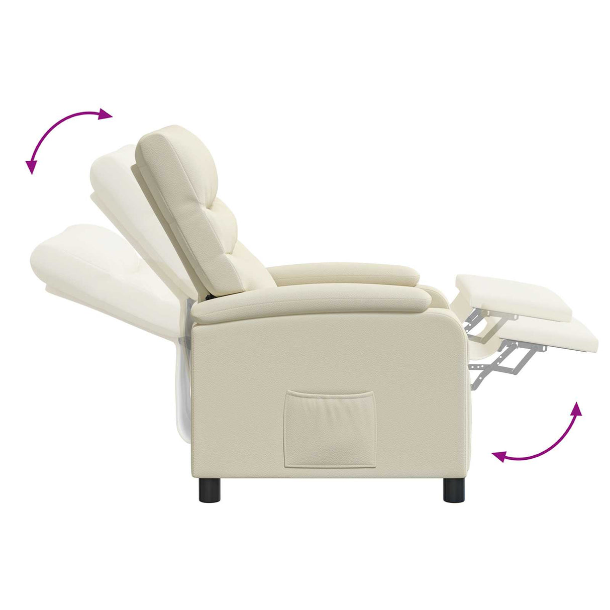 vidaXL Recliner Zwart Kunstleer