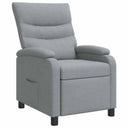 vidaXL Recliner Lichtgrijs Stof
