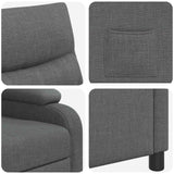 vidaXL Recliner Lichtgrijs Stof