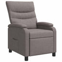 vidaXL Recliner Lichtgrijs Stof