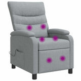 vidaXL Recliner Lichtgrijs Stof