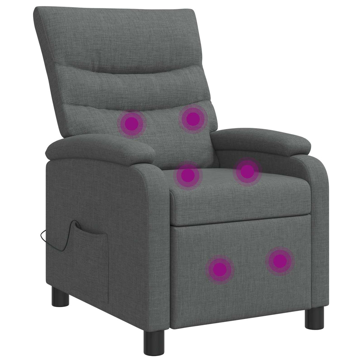 vidaXL Recliner Lichtgrijs Stof
