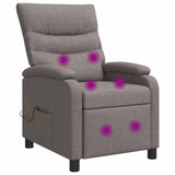 vidaXL Recliner Lichtgrijs Stof