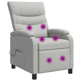 vidaXL Recliner Lichtgrijs Stof