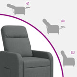 vidaXL Recliner Light Grey Fabric