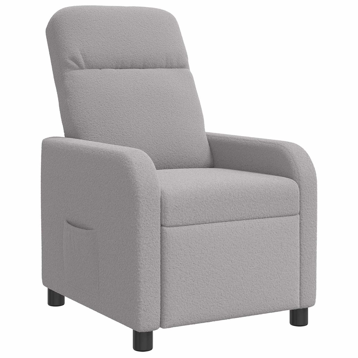 vidaXL Recliner Lichtgrijs Bouclé
