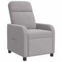vidaXL Recliner Lichtgrijs Bouclé